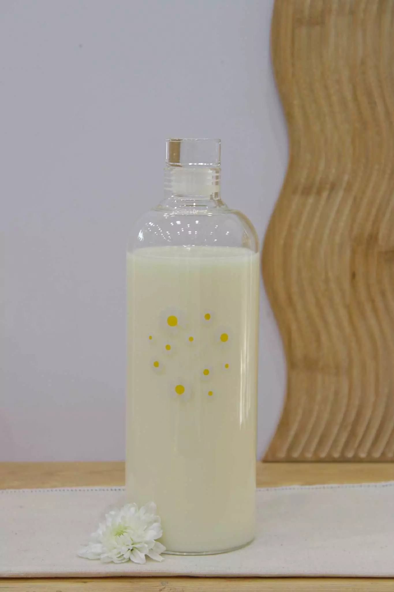 بطری تمام پیرکس گلدار