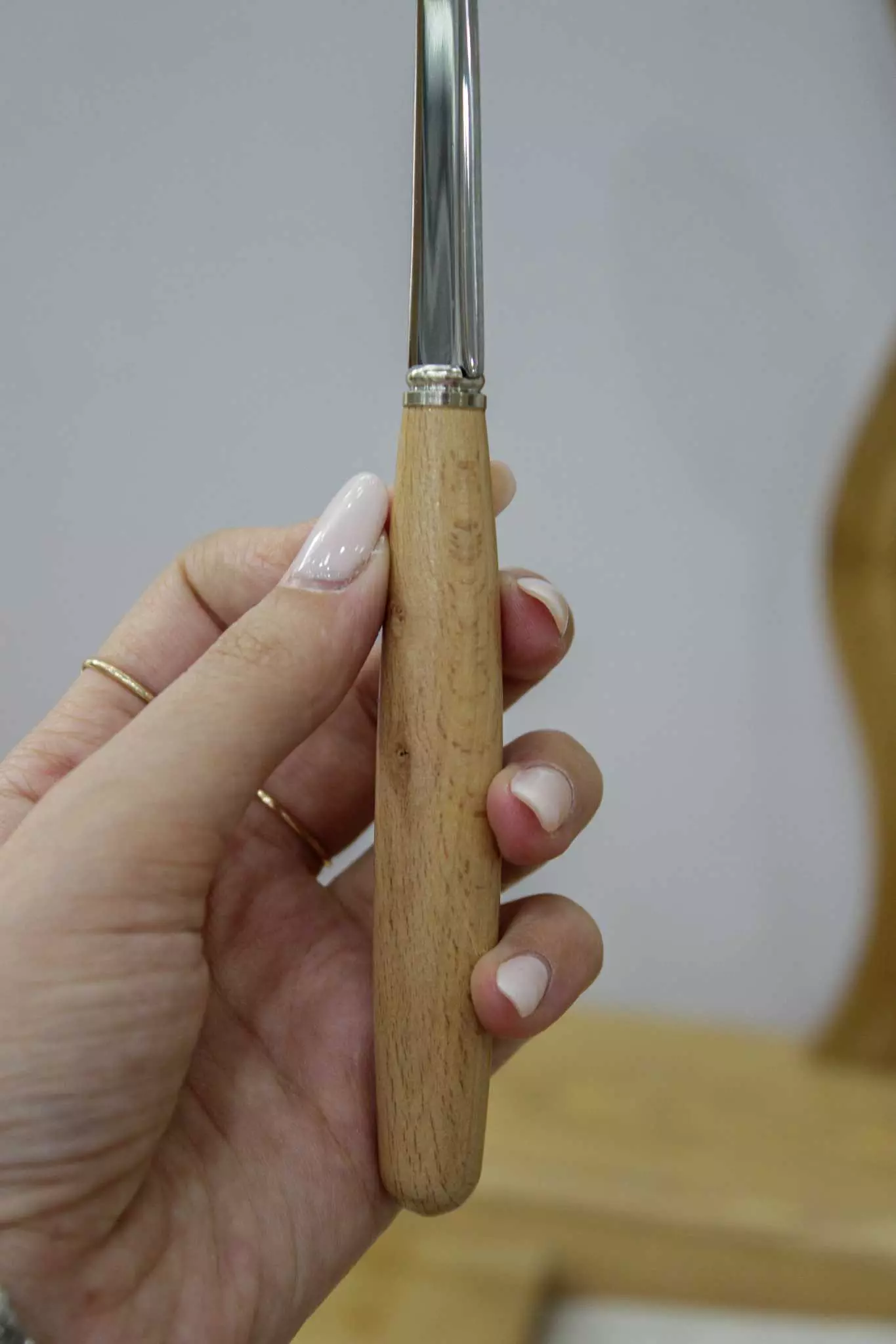 قاشق خورشت دسته چوبی
