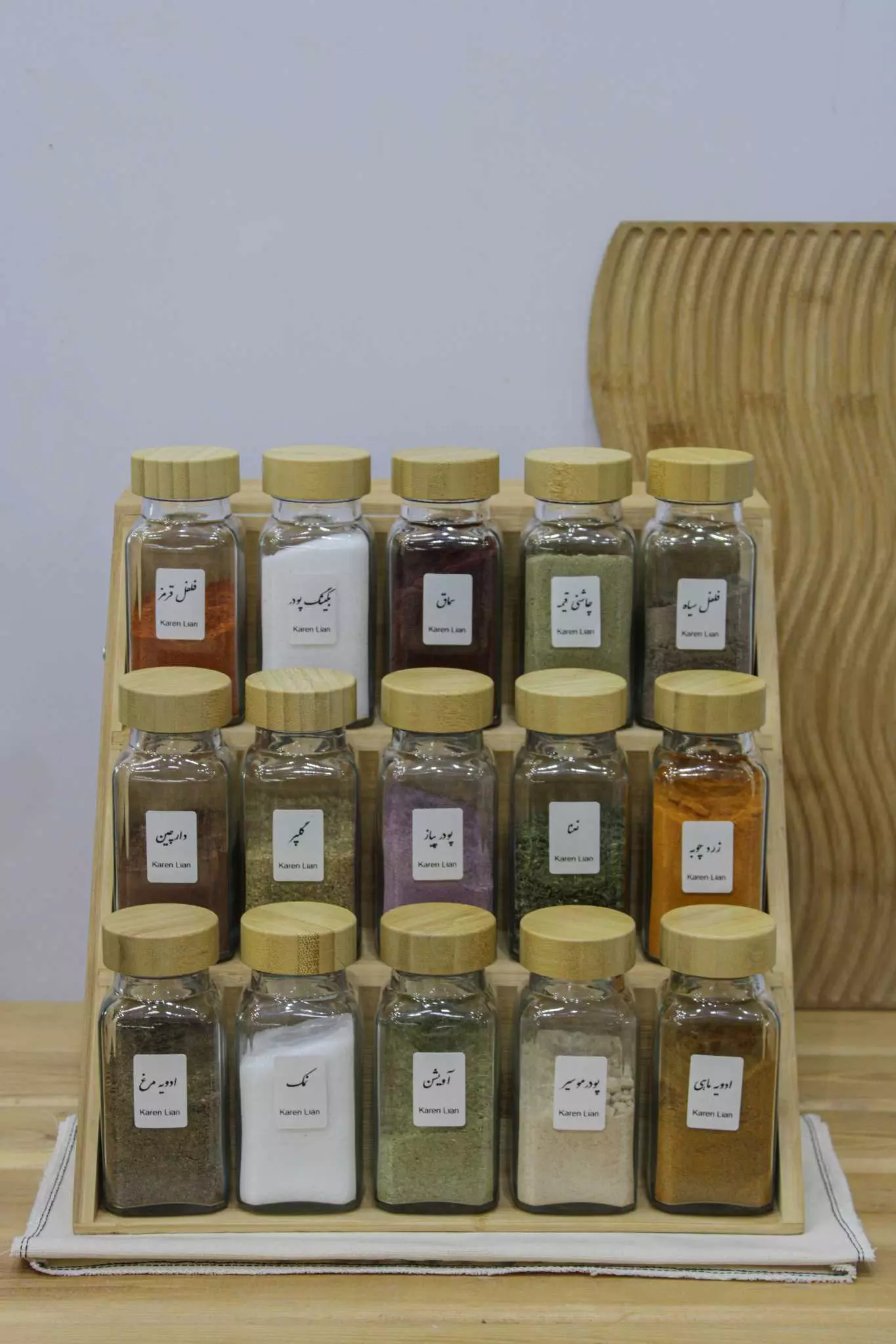 ست 15 عددی مکارتی بامبو دو کاره هنزا با پایه دو حالته بامبو