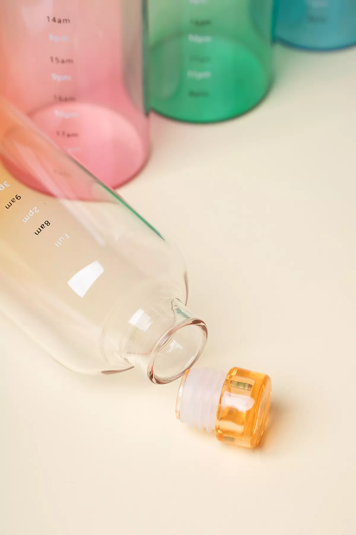 بطری  پیرکس رنگی 1000 میل