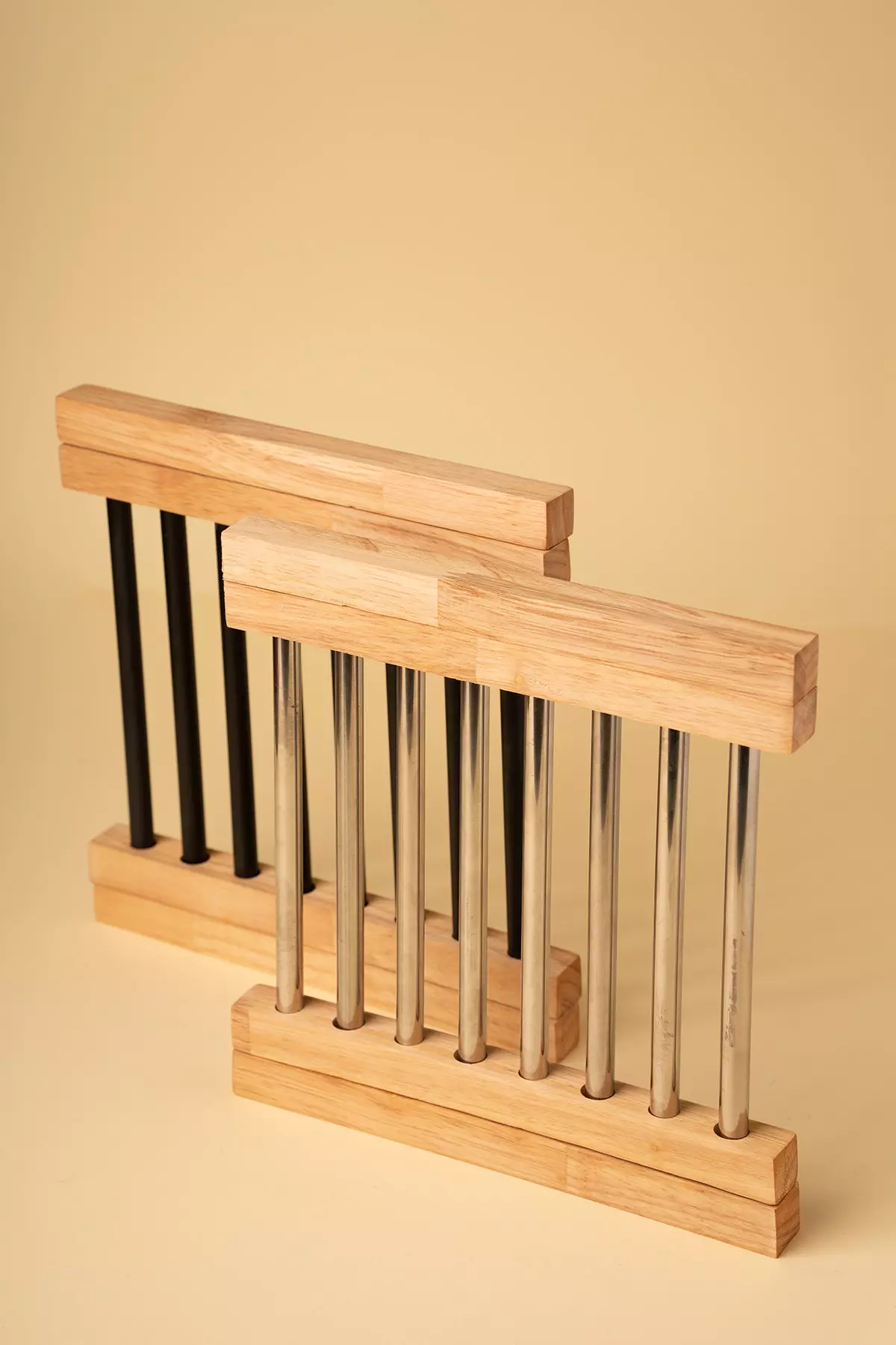 زیر قابلمه کشویی چوبی و استیل هایلو