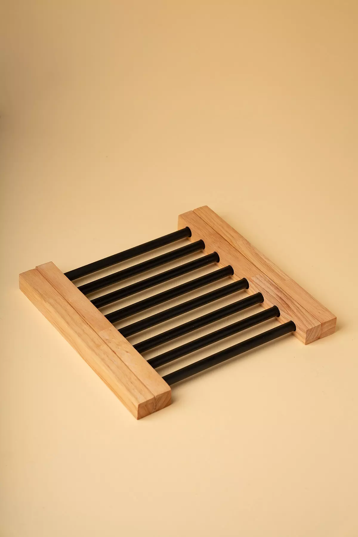 زیر قابلمه کشویی چوبی و استیل هایلو