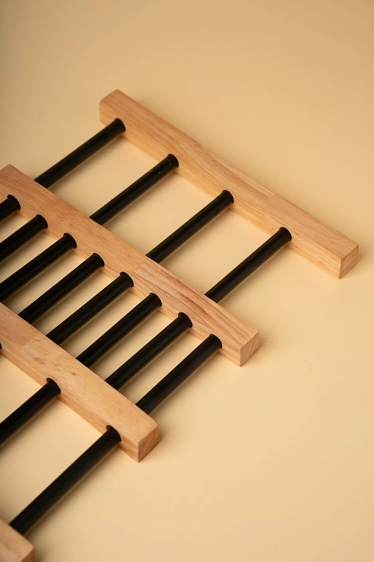 زیر قابلمه کشویی چوبی و استیل هایلو