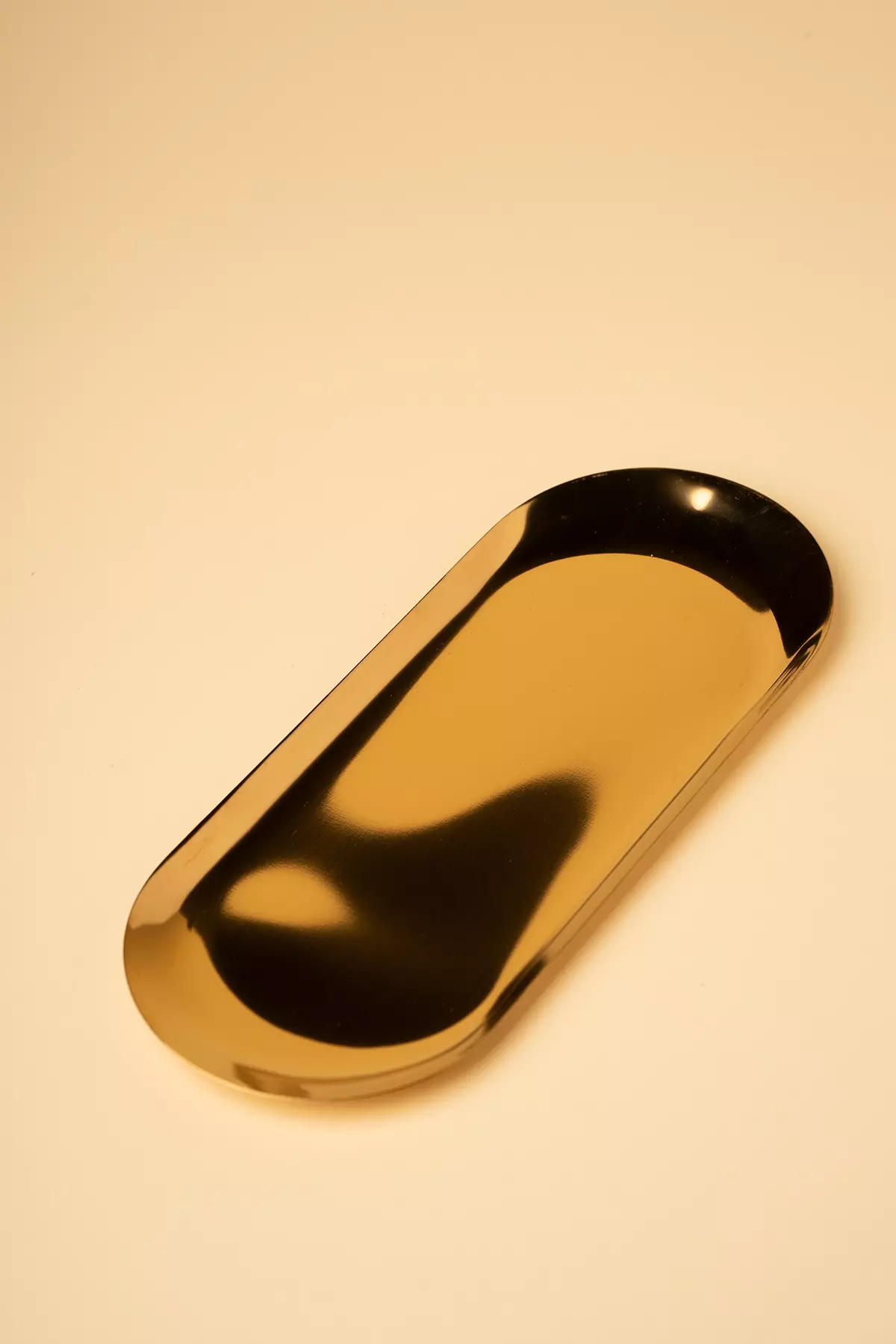 سینی بیضی طلایی