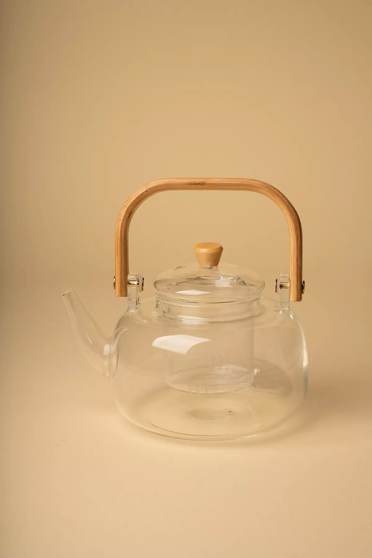 قوری پیرکس دسته بامبو