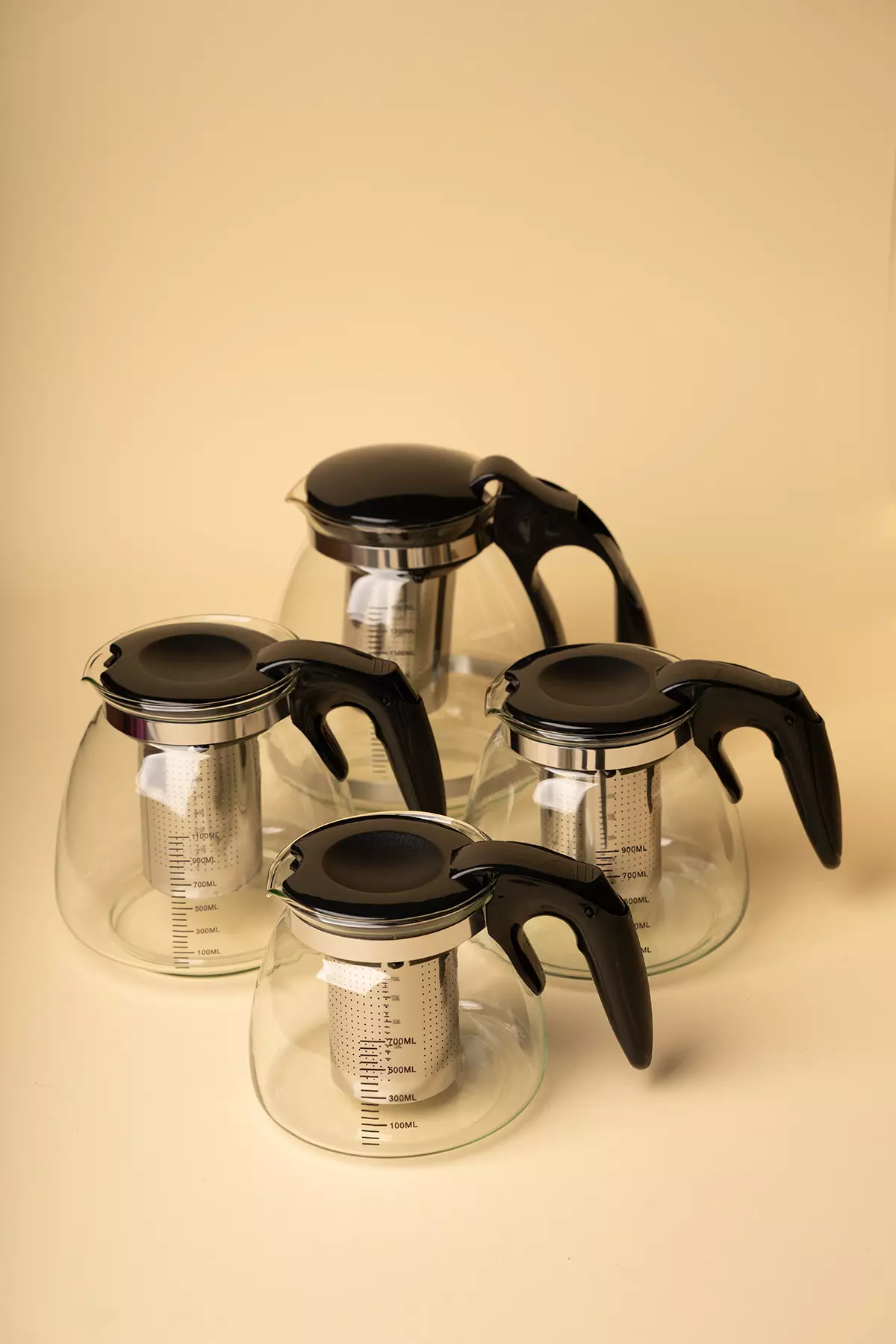 قوری پیرکس دسته مشکی