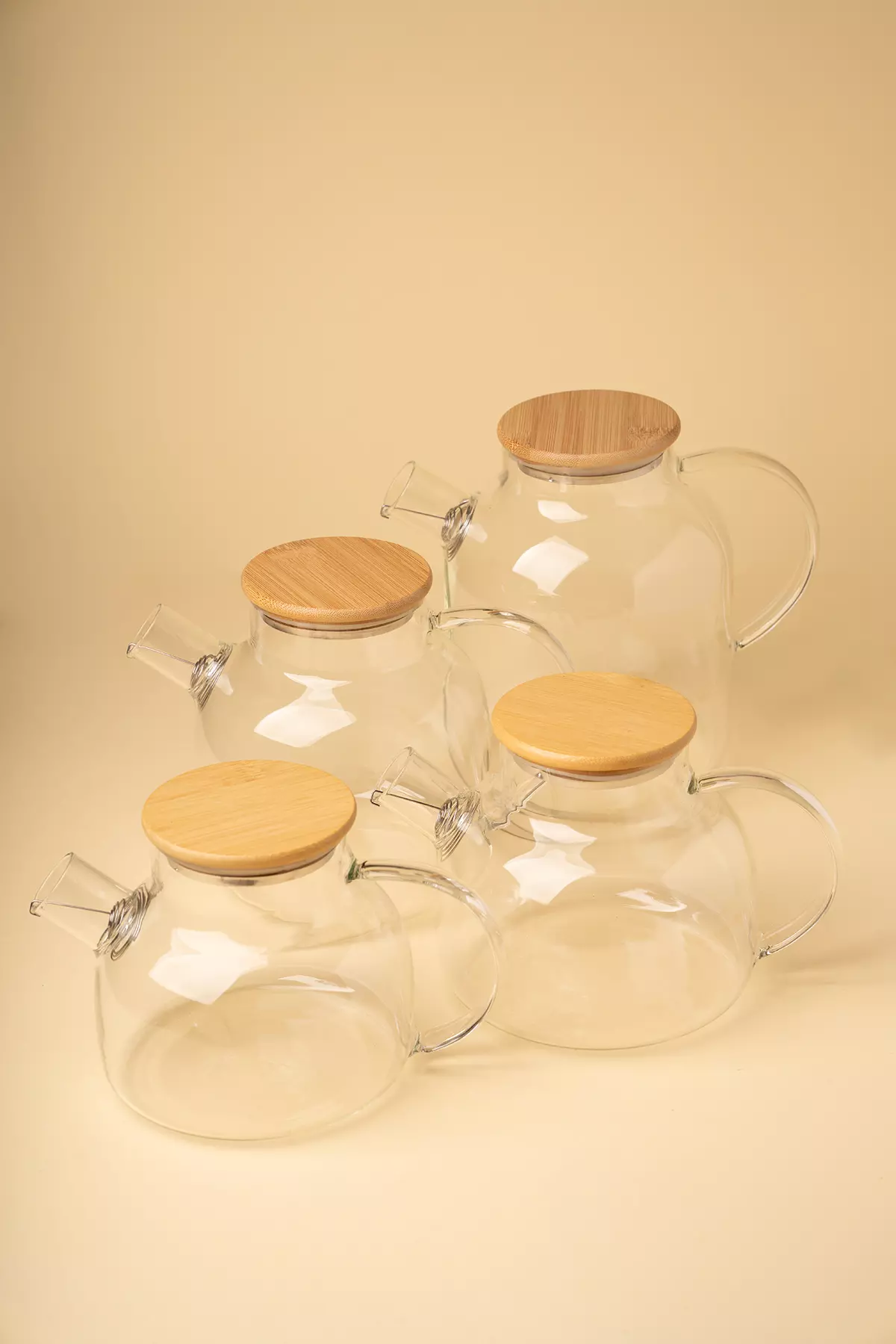 قوری پیرکس درب بامبو