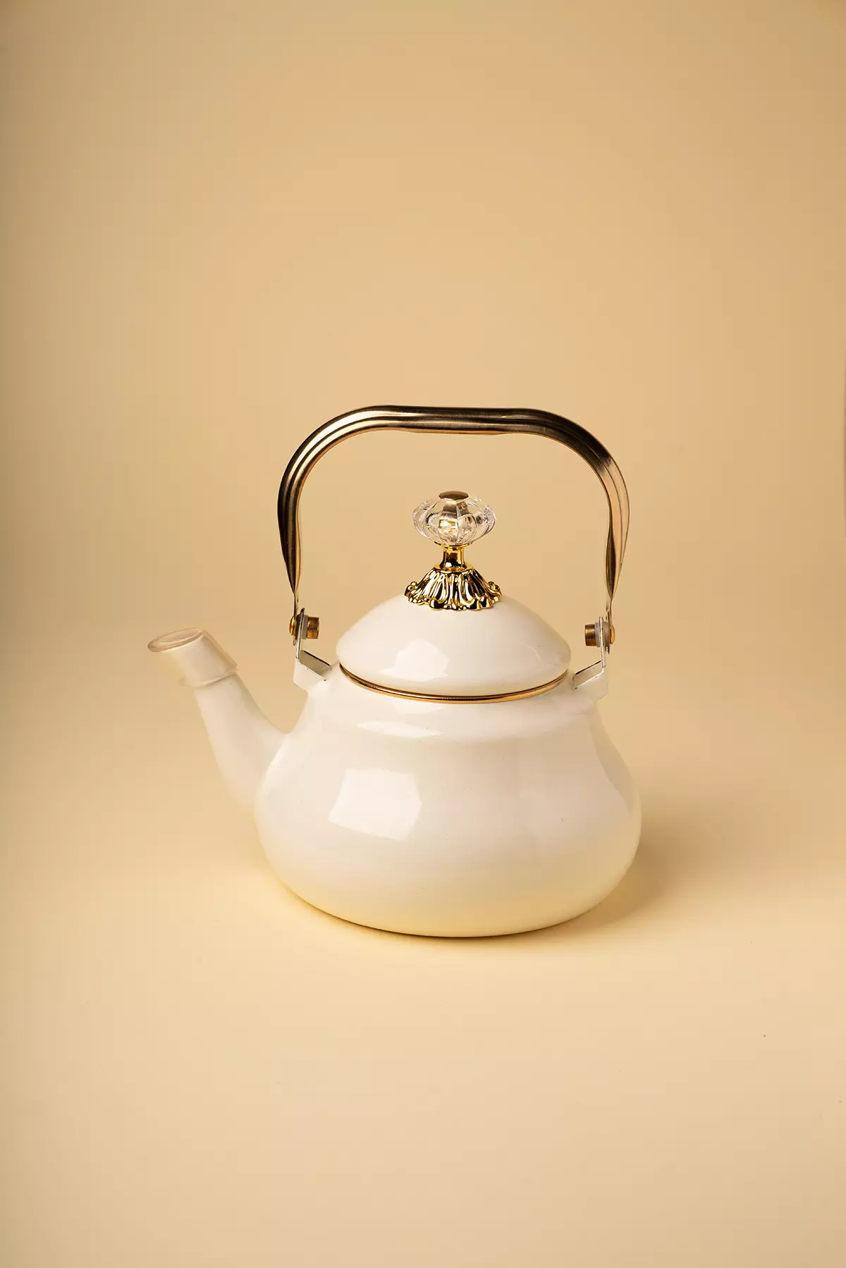 کتری لعابی کرم