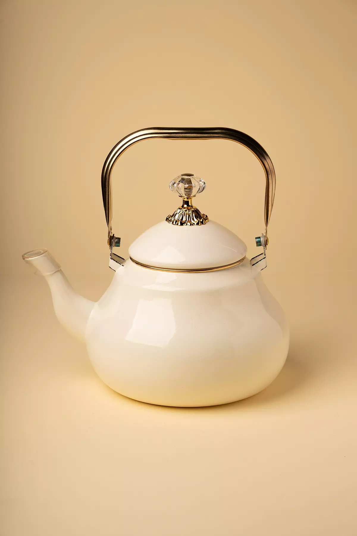 کتری لعابی کرم