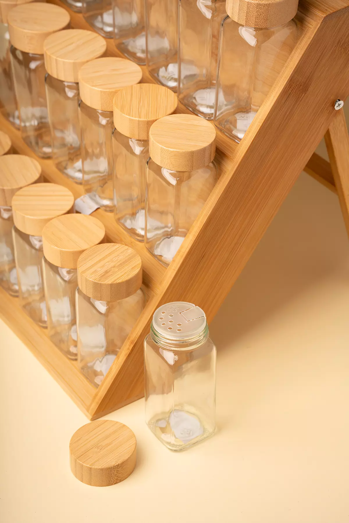 ست بانکه مکارتی درب بامبو 2 کاره با استند 2 حالته بامبو