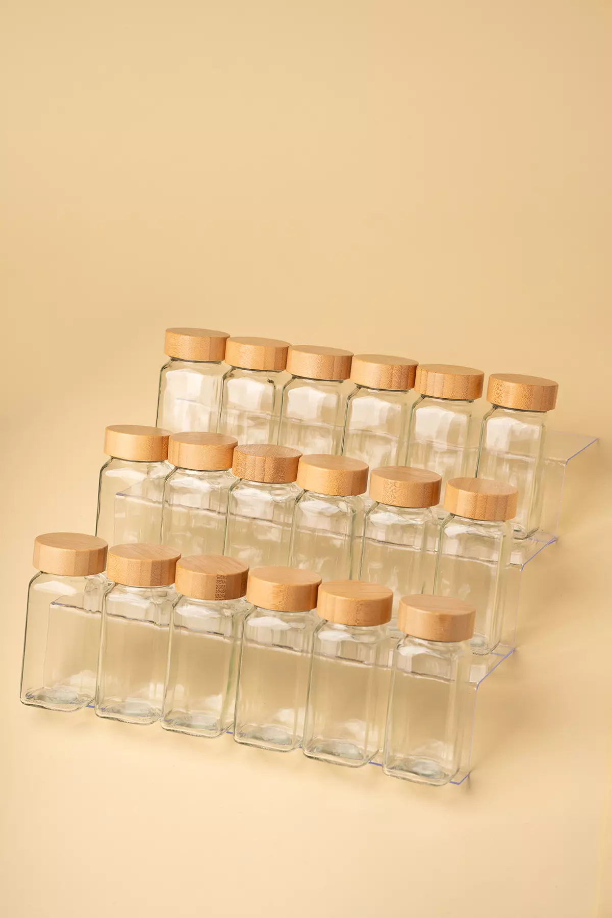 پک 18 عددی مکارتی درب بامبو دوکاره با پلکسی