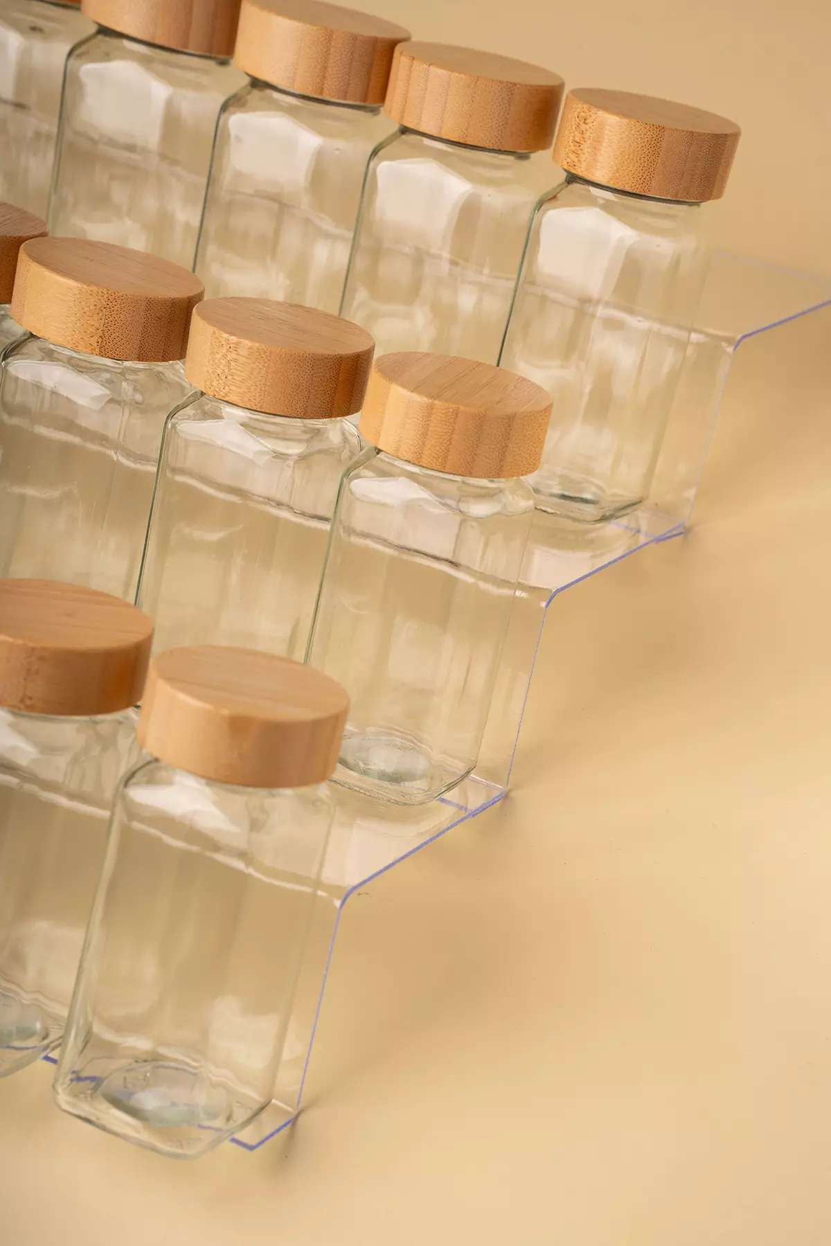 پک 18 عددی مکارتی درب بامبو دوکاره با پلکسی