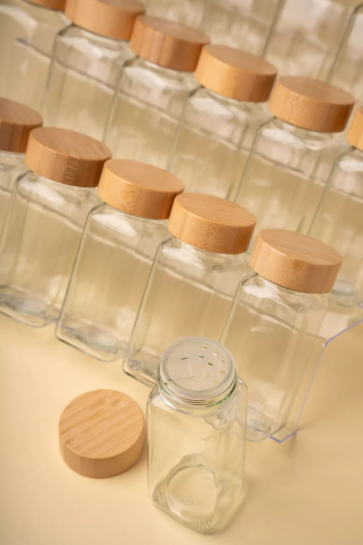 پک 18 عددی مکارتی درب بامبو دوکاره با پلکسی