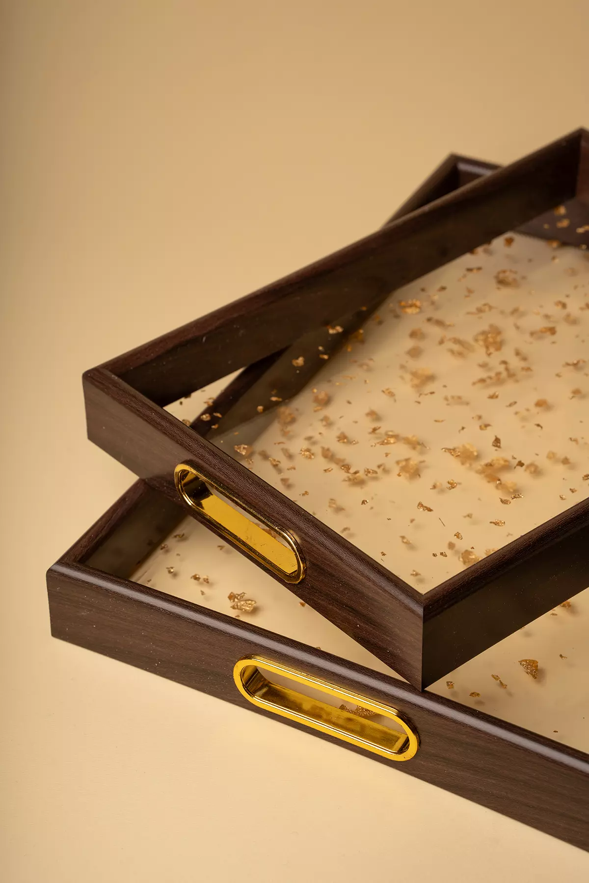 سینی اکرولیک بامبو تیره