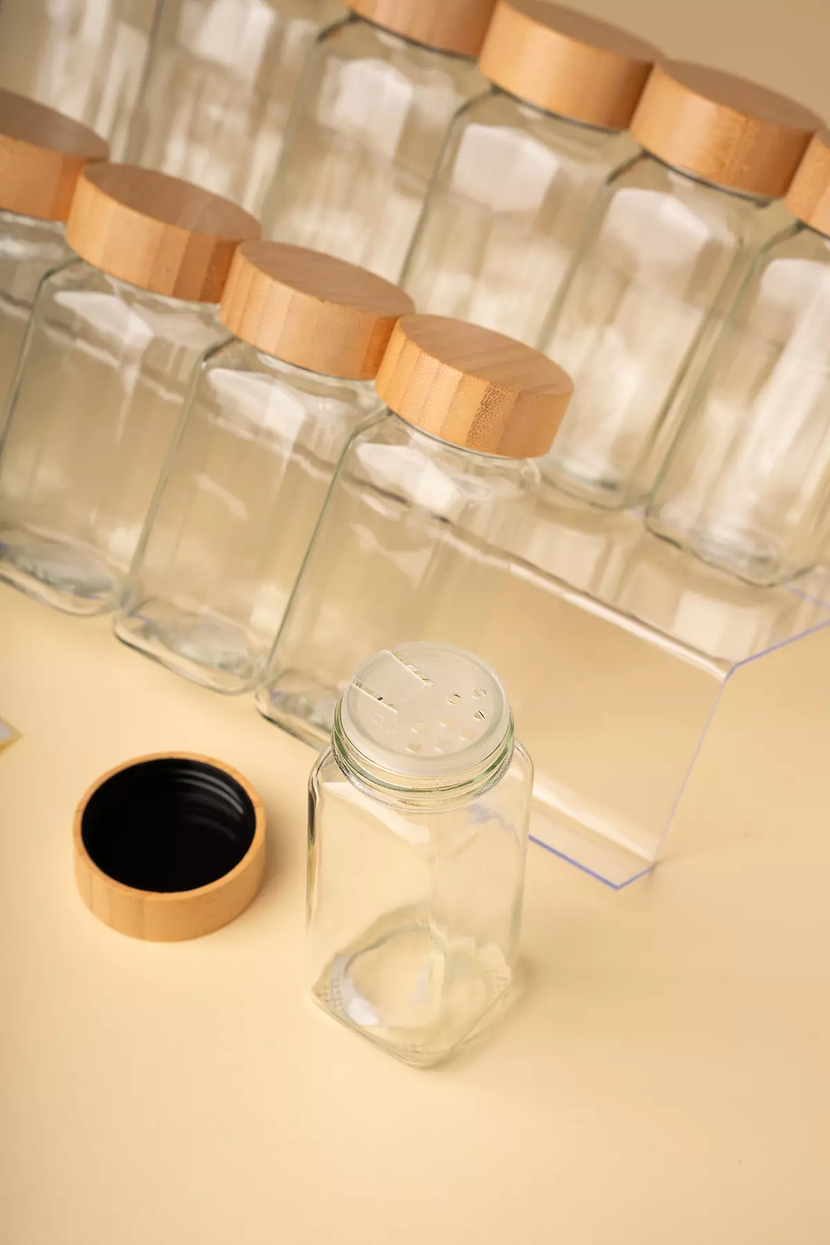 پک 12 عددی مکارتی درب بامبو دوکاره با پلکسی