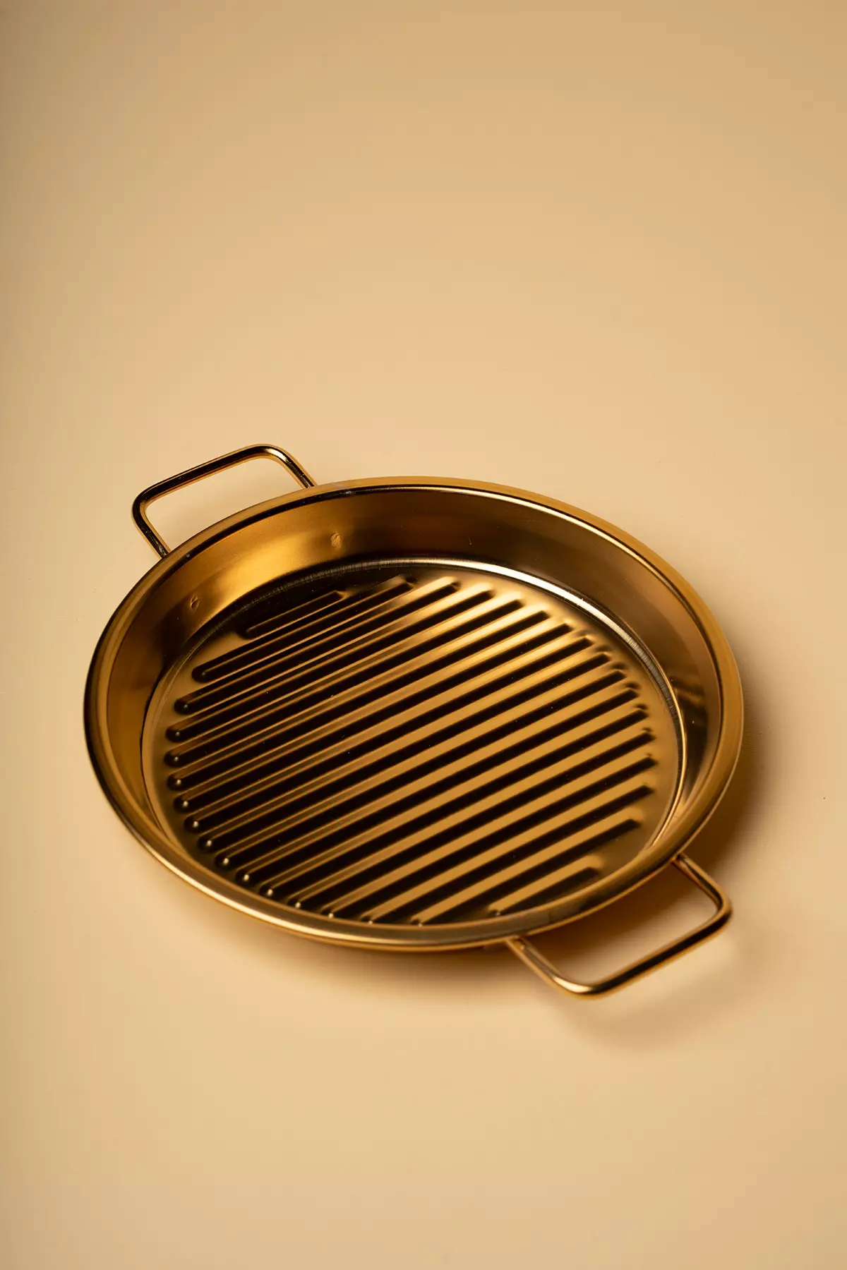 سینی شیار دار طلایی