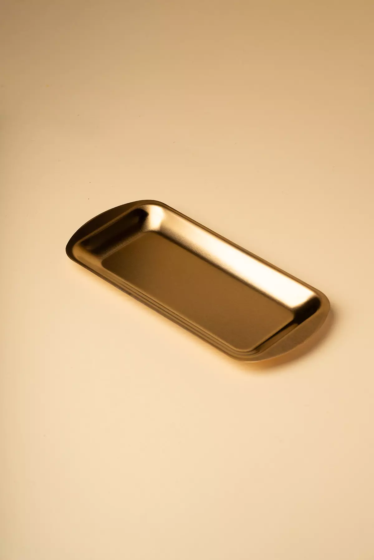 سینی طلایی لبه هلالی