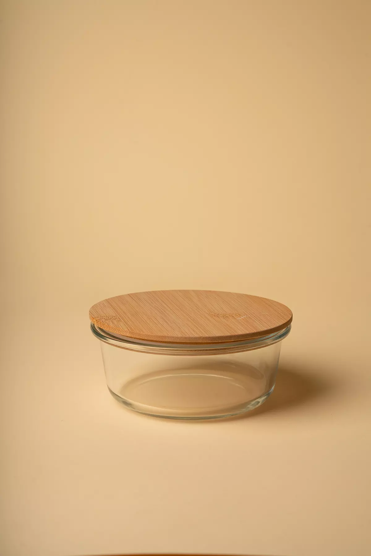 ظرف پیرکس درب بامبو گرد