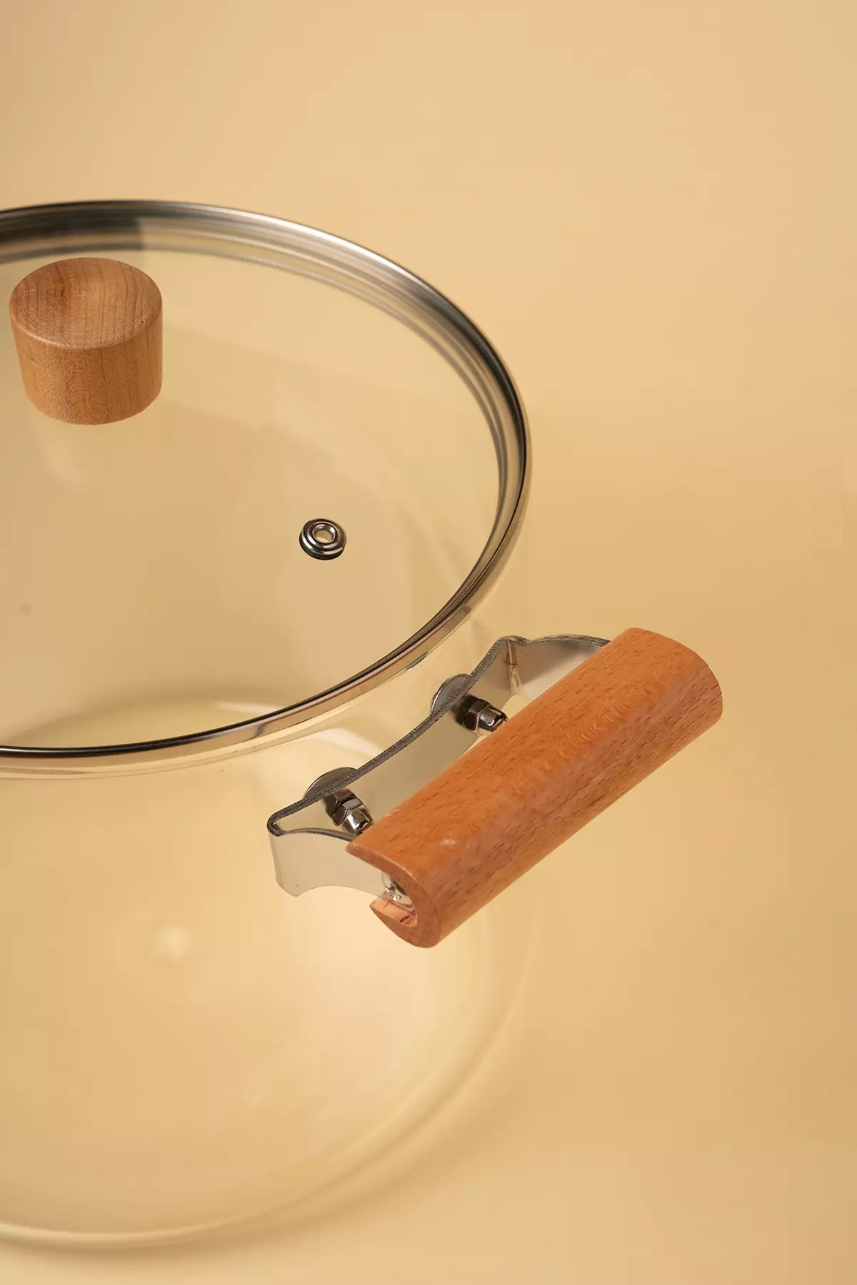 قابلمه پیرکس دسته بامبو