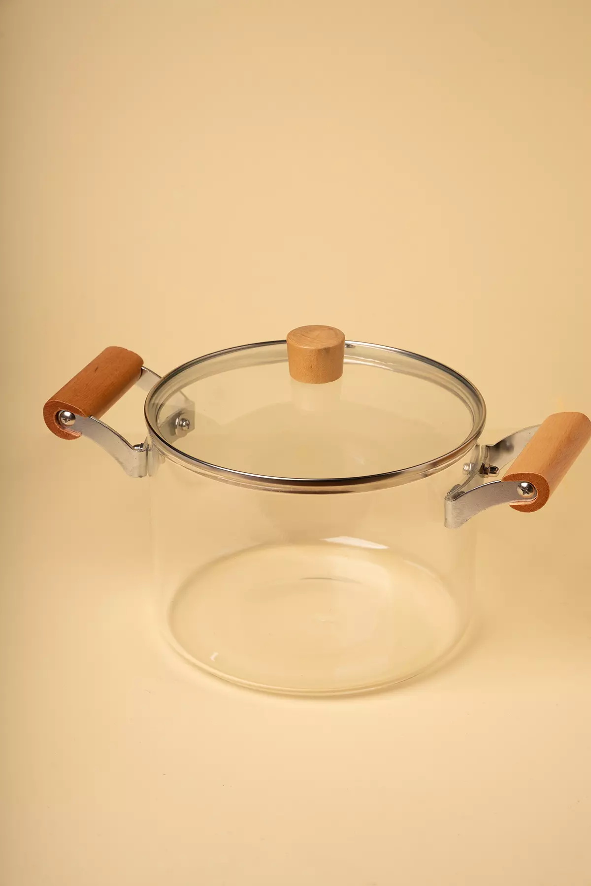 قابلمه پیرکس دسته بامبو