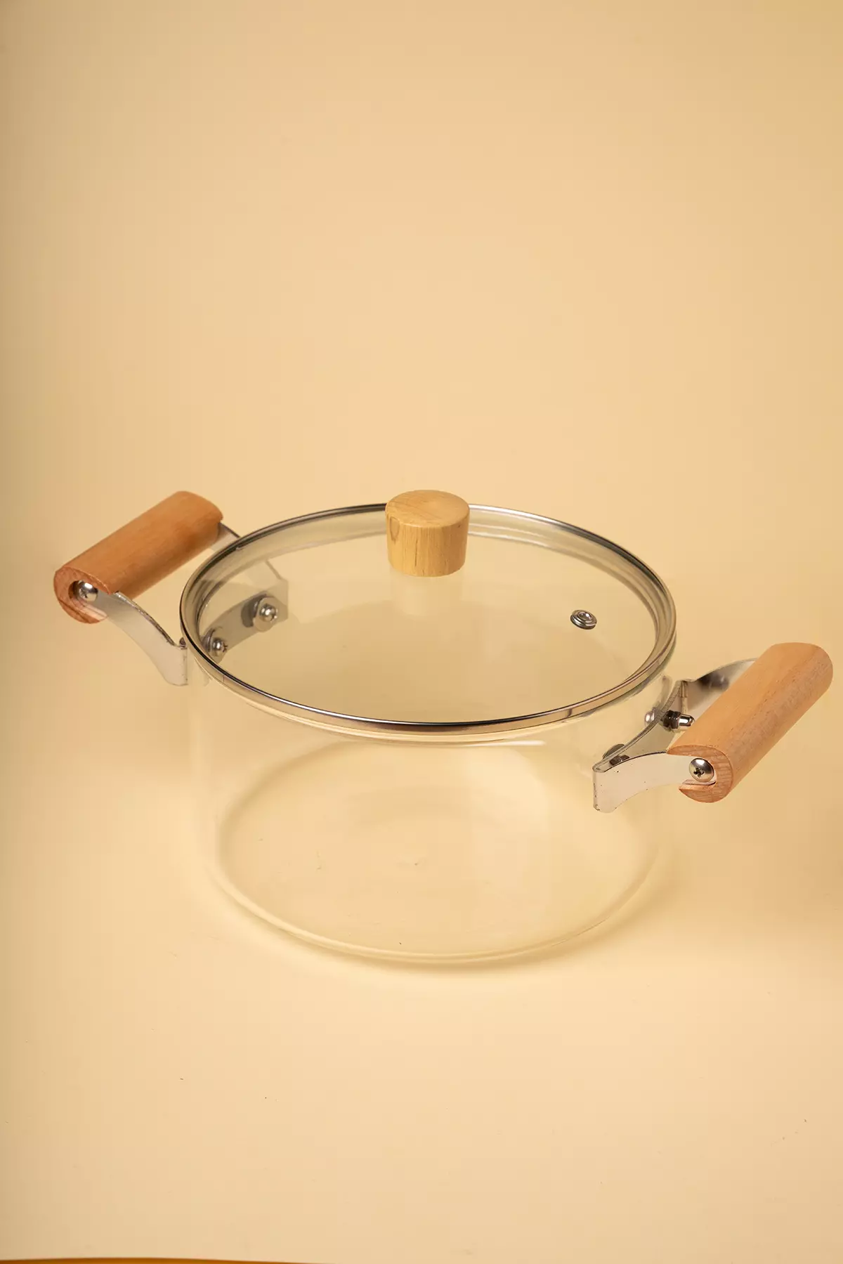 قابلمه پیرکس دسته بامبو