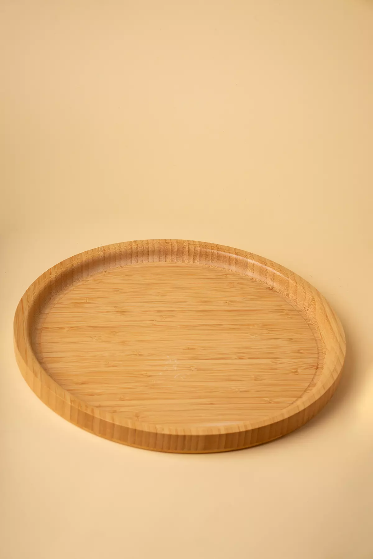 سینی لبه دار گرد بامبو