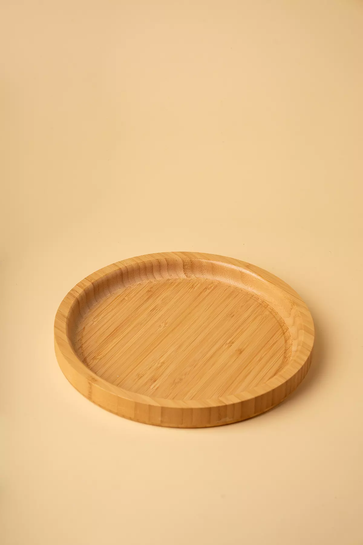 سینی لبه دار گرد بامبو