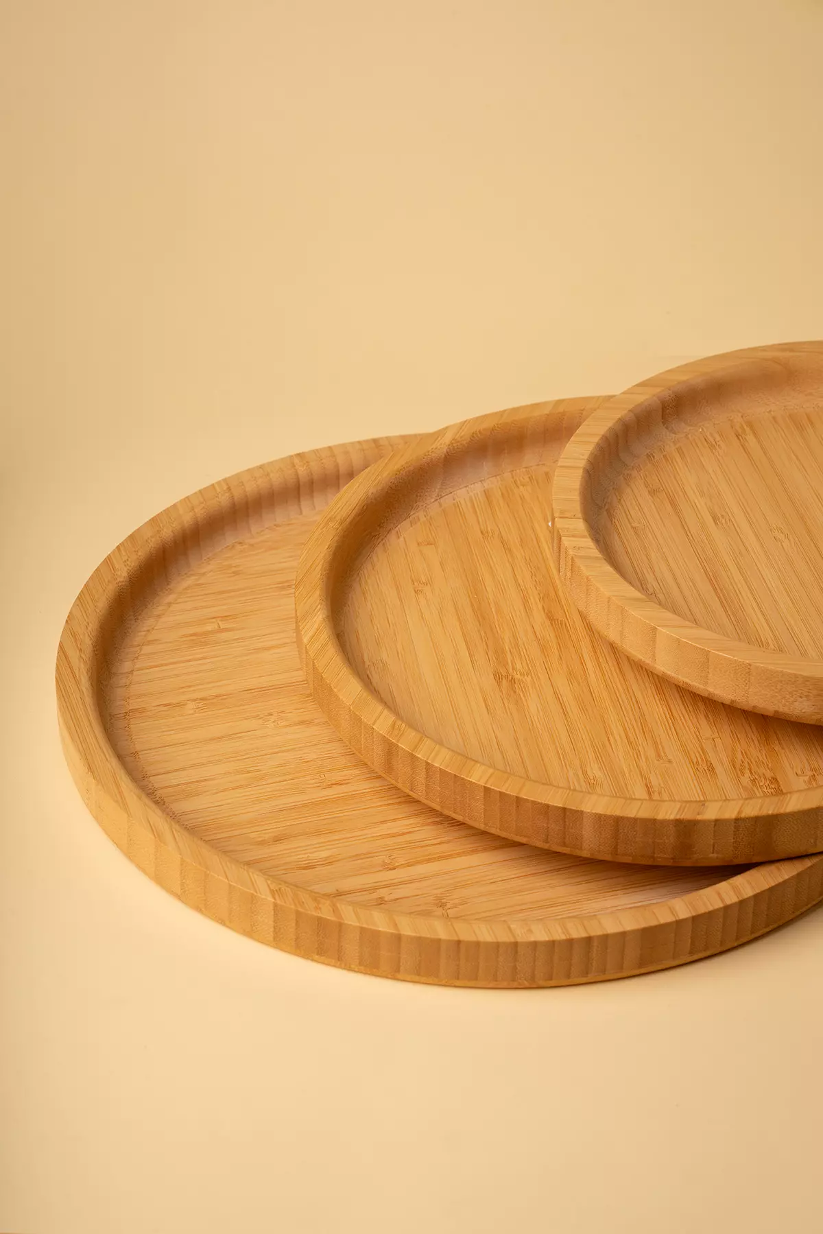 سینی لبه دار گرد بامبو