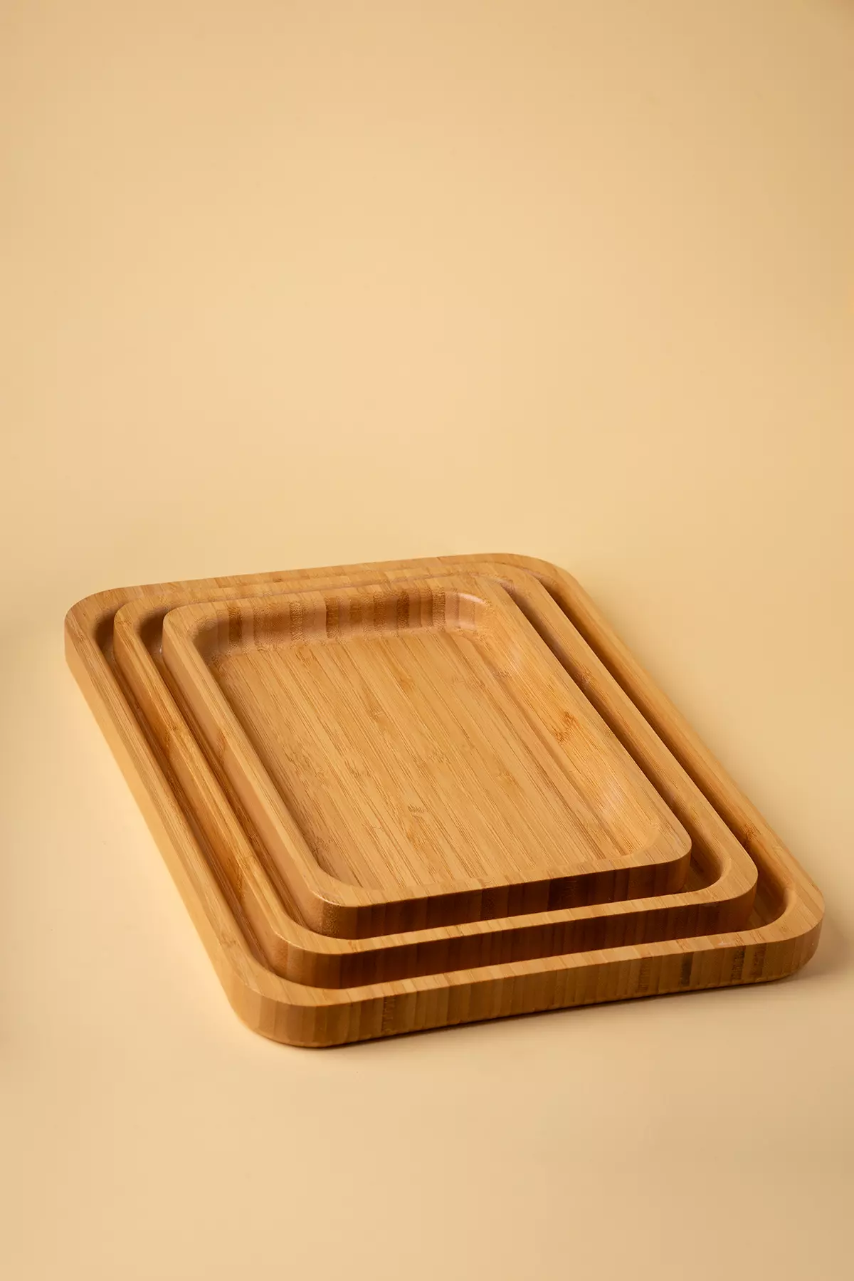 سینی لبه دار مستطیل بامبو