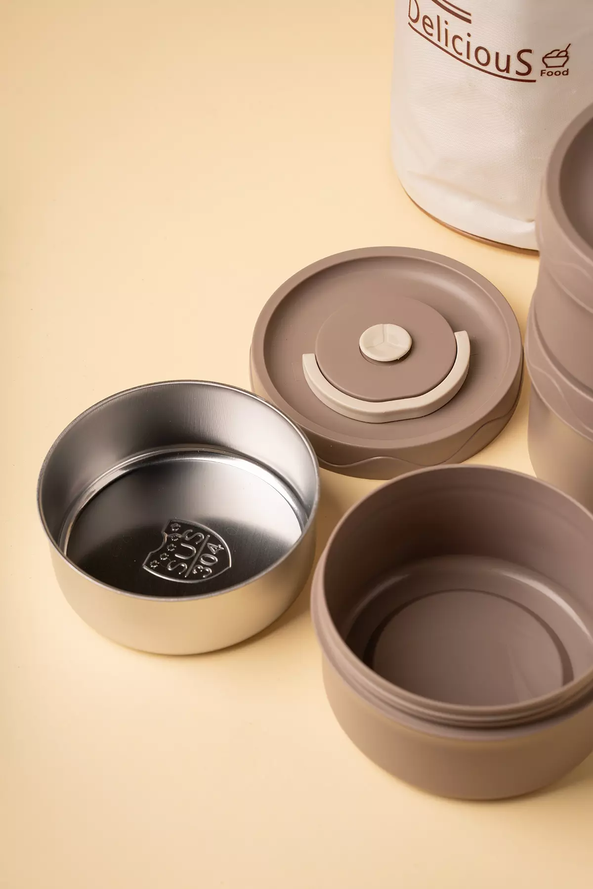 لانچ باکس3تایی گرد