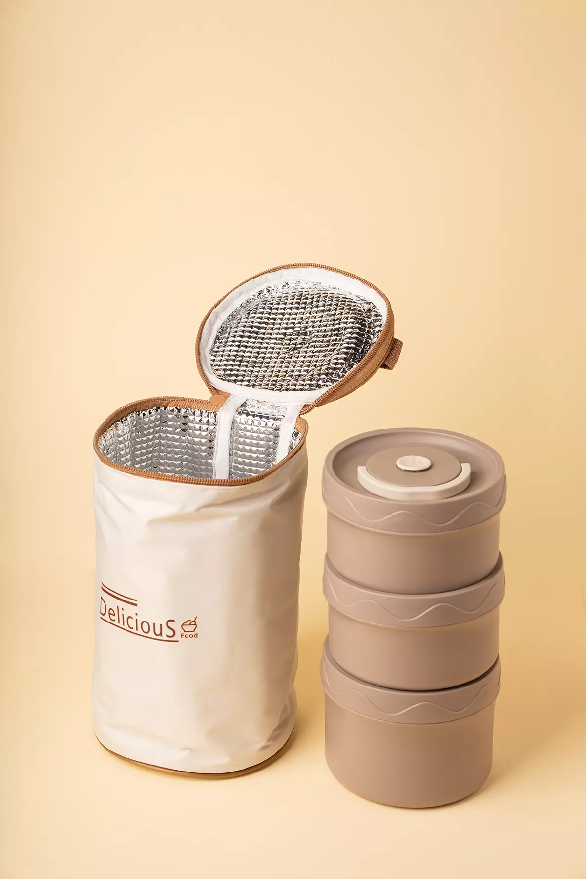 لانچ باکس3تایی گرد