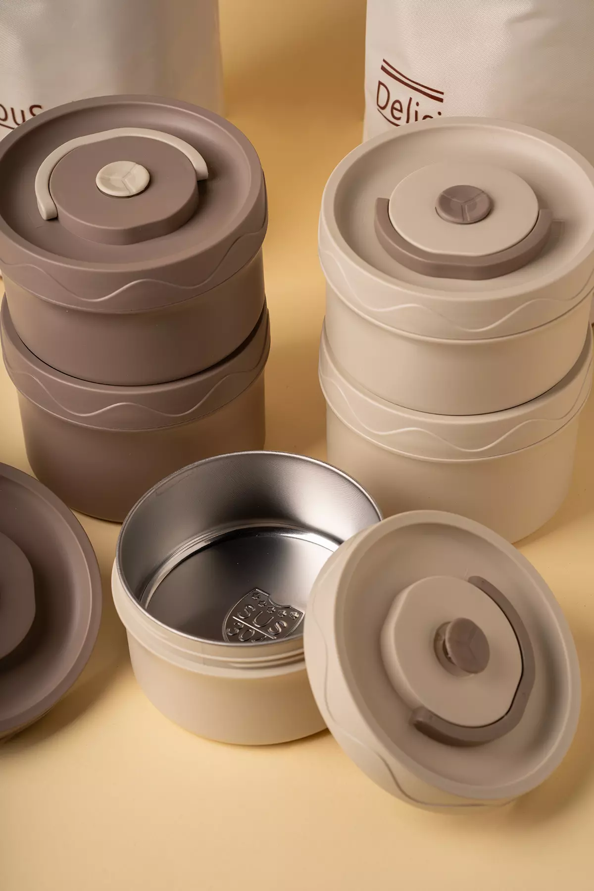 لانچ باکس3تایی گرد