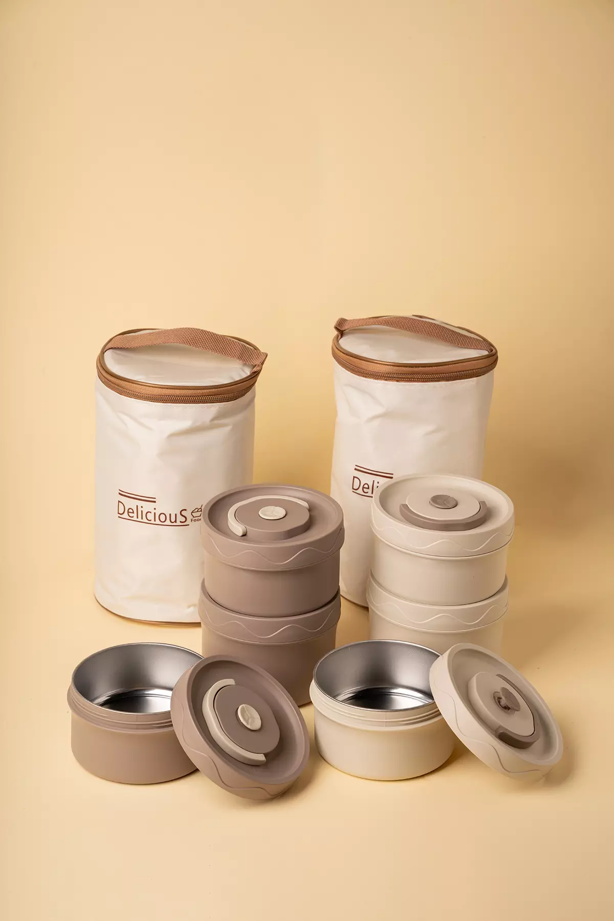 لانچ باکس3تایی گرد