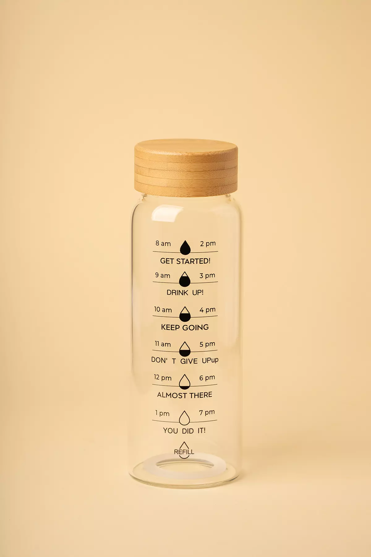 بطری پیرکس تکست درب بامبو