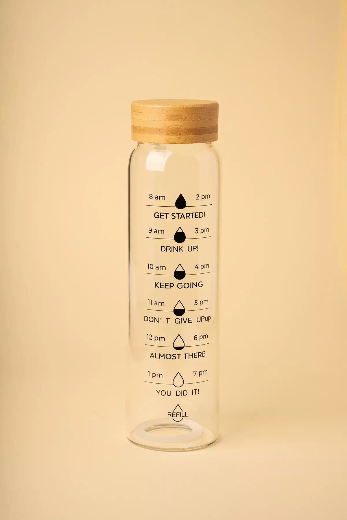 بطری پیرکس تکست درب بامبو