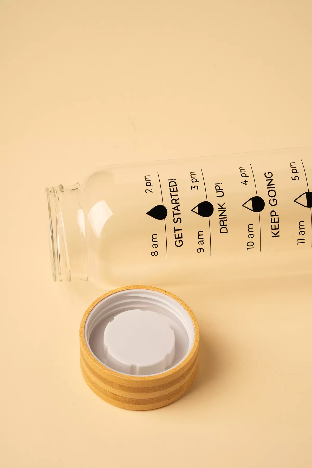 بطری پیرکس تکست درب بامبو