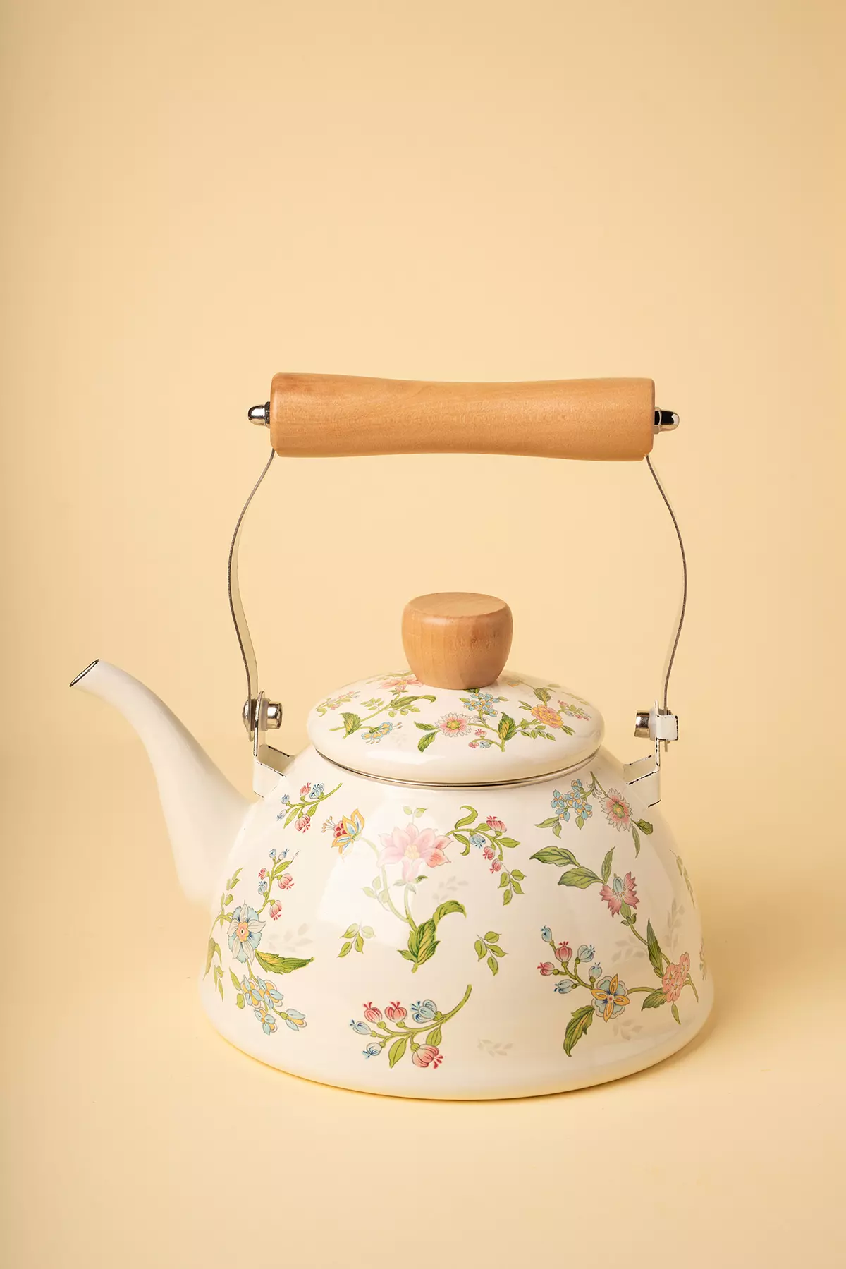 کتری لعابی آنجل دسته بامبو