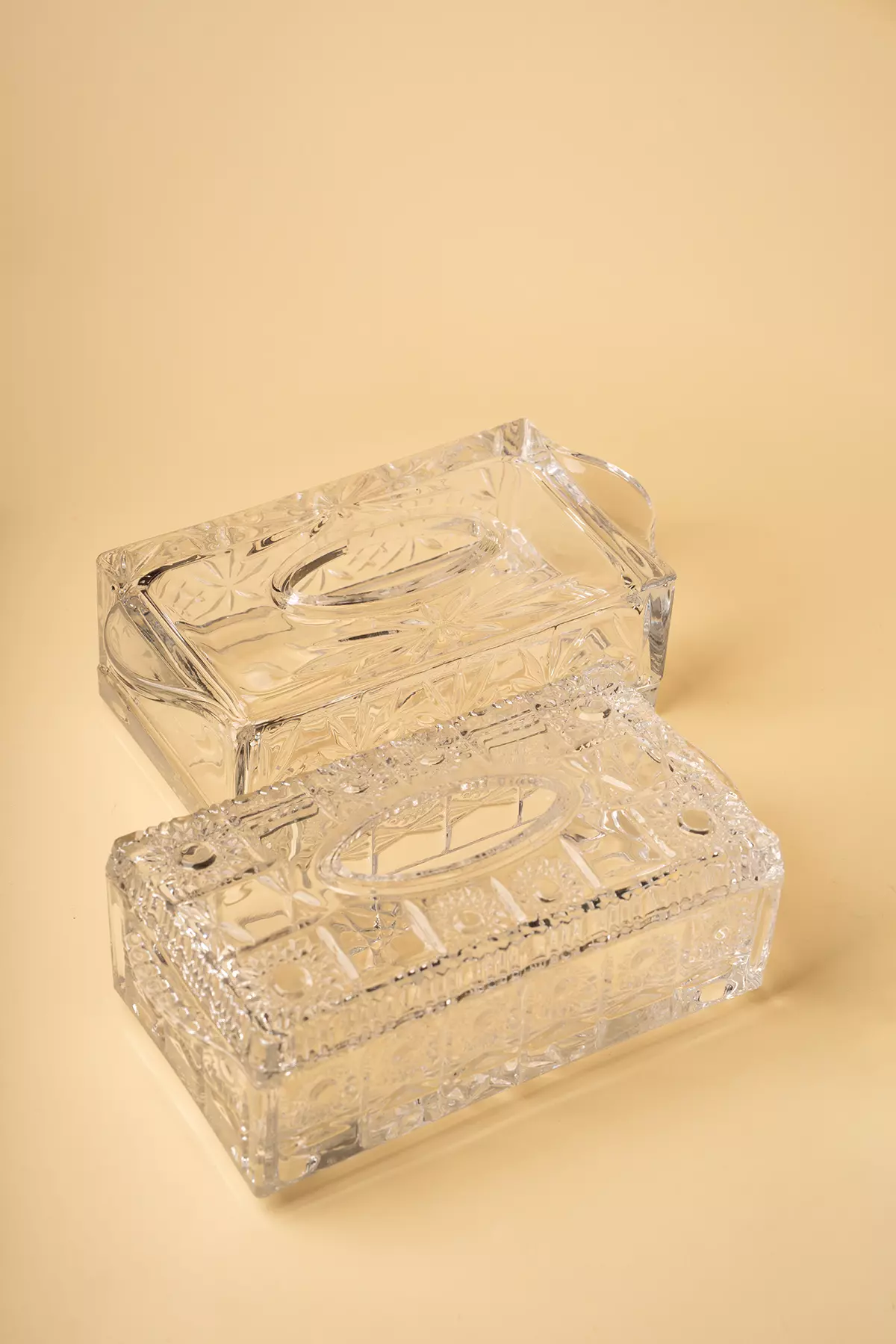 جا دستمال کریستال مستطیل