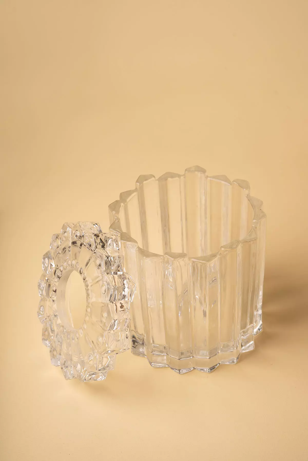 جا دستمال کریستال استوانه