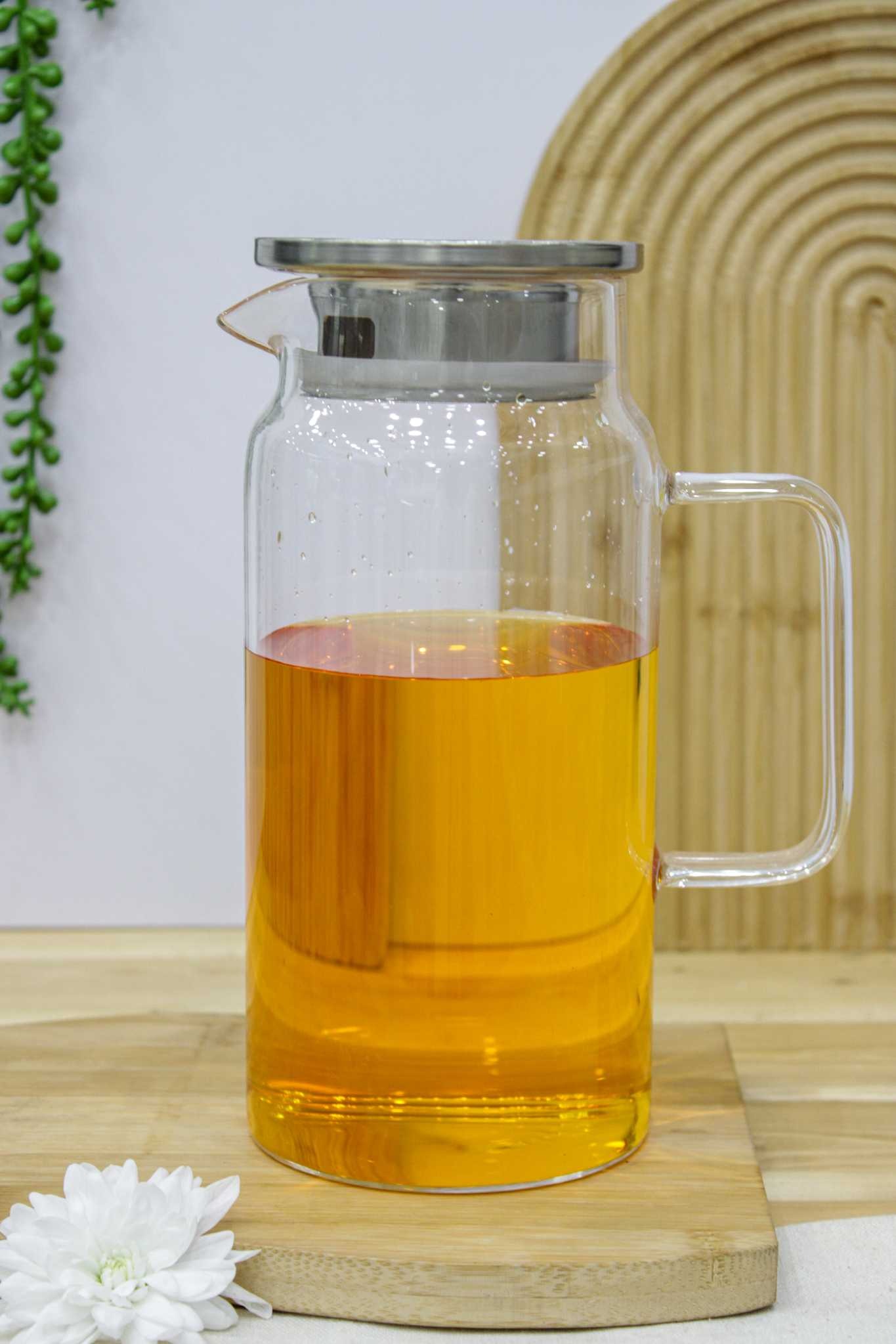 پارچ پیرکس ساده درب استیل