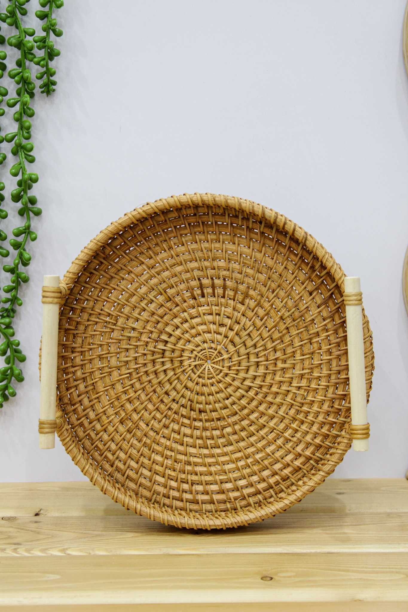 سینی حصیری گرد
