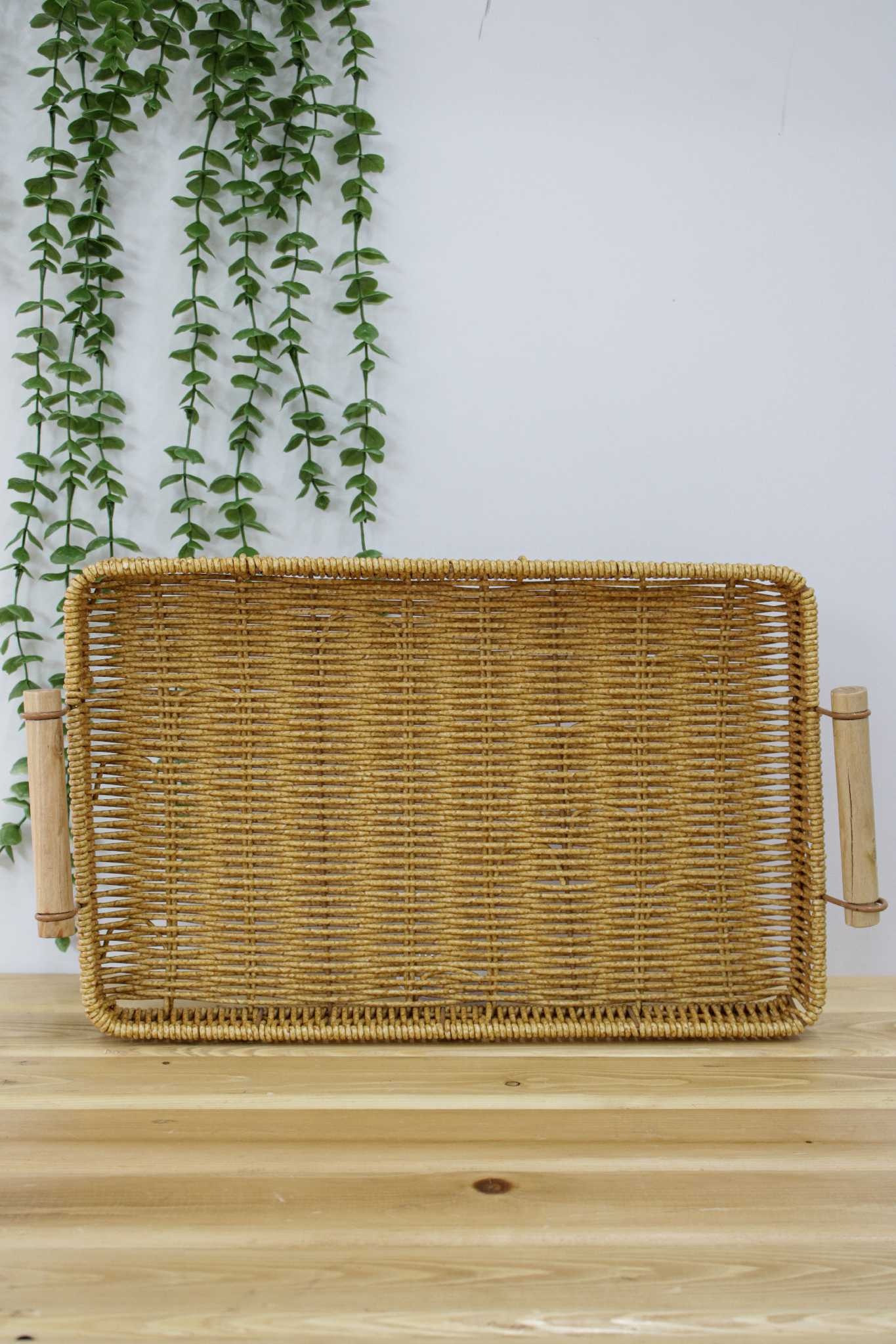 سینی مستطیل طرح حصیر