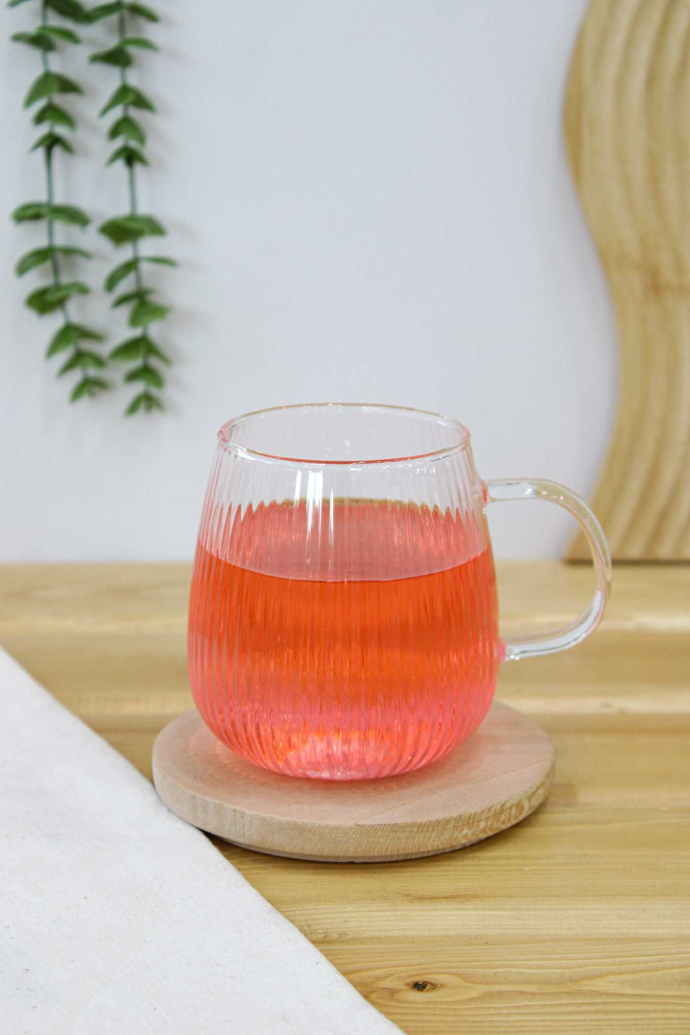 لیوان شیاردار دسته سفید DELI