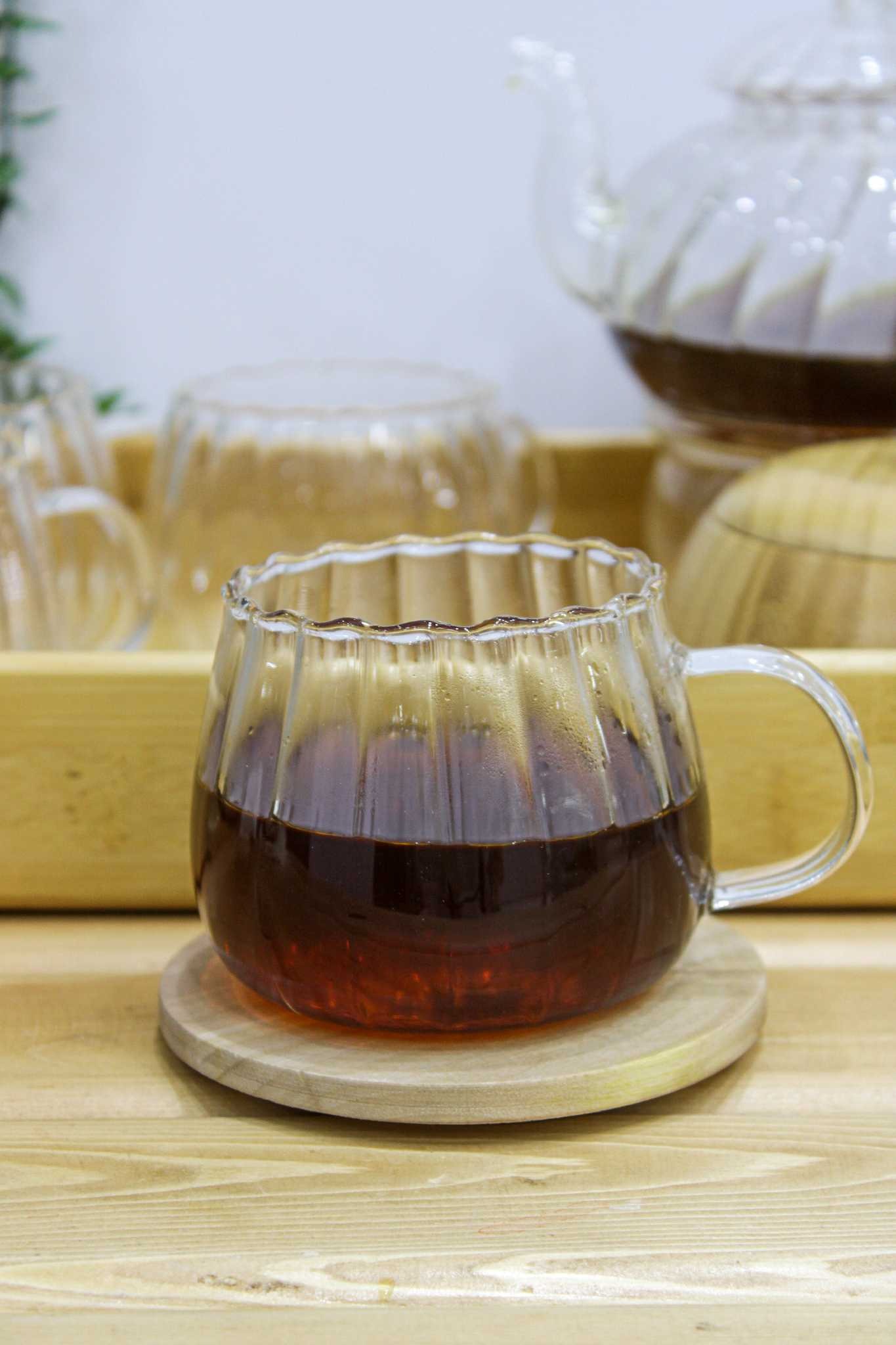 ست چای خوری پیرکس شیاردار