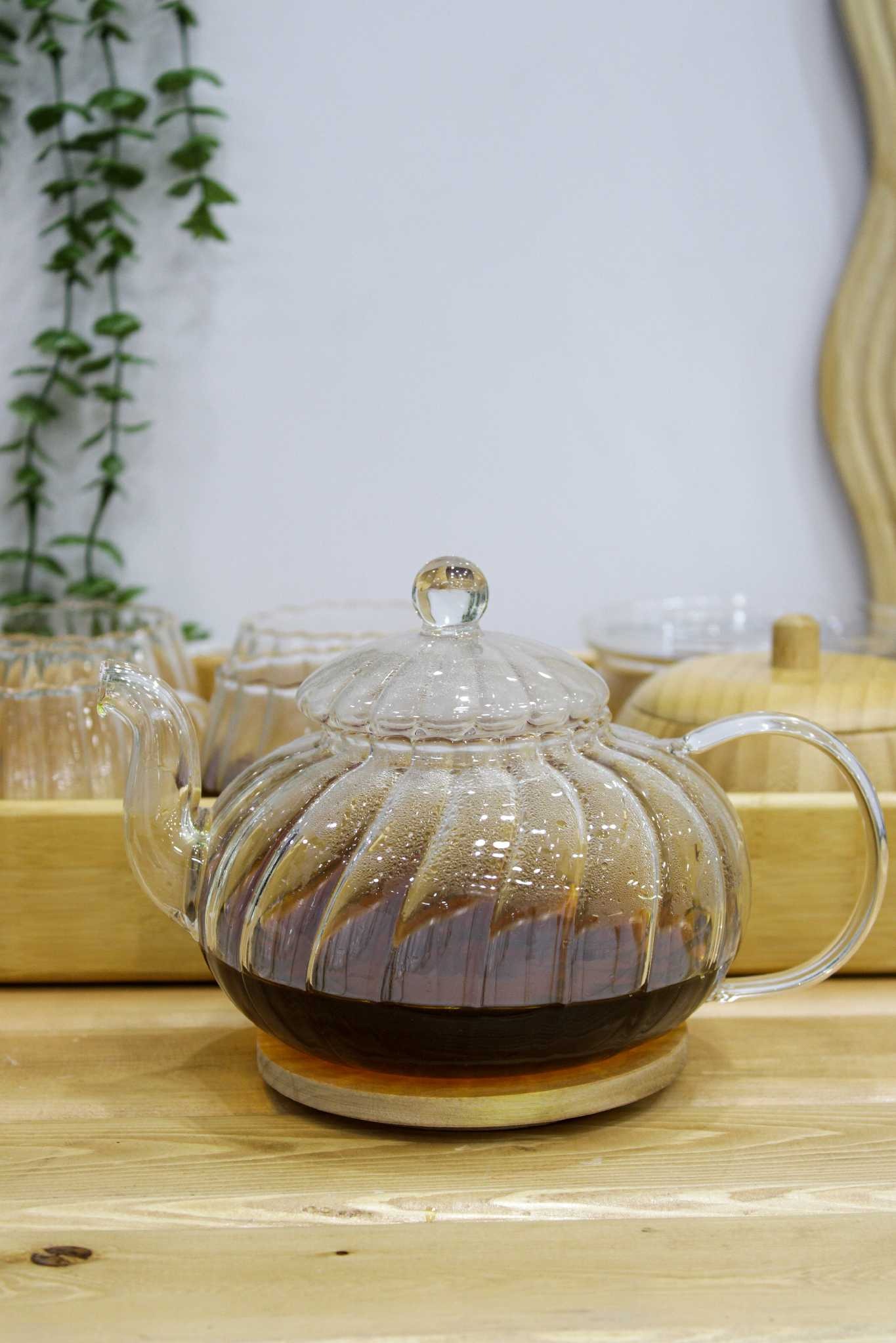 ست چای خوری پیرکس شیاردار