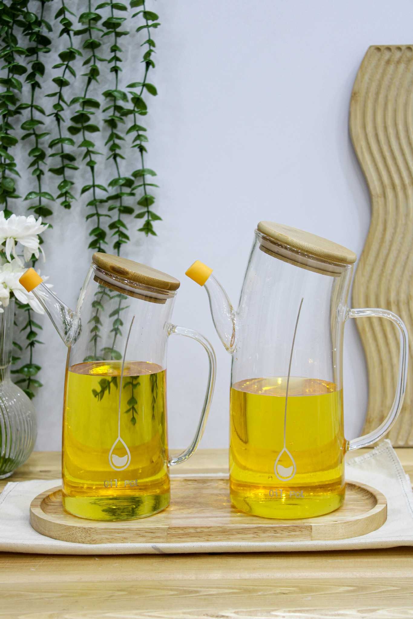 2 عدد روغن ریز کج با زیره چوبی