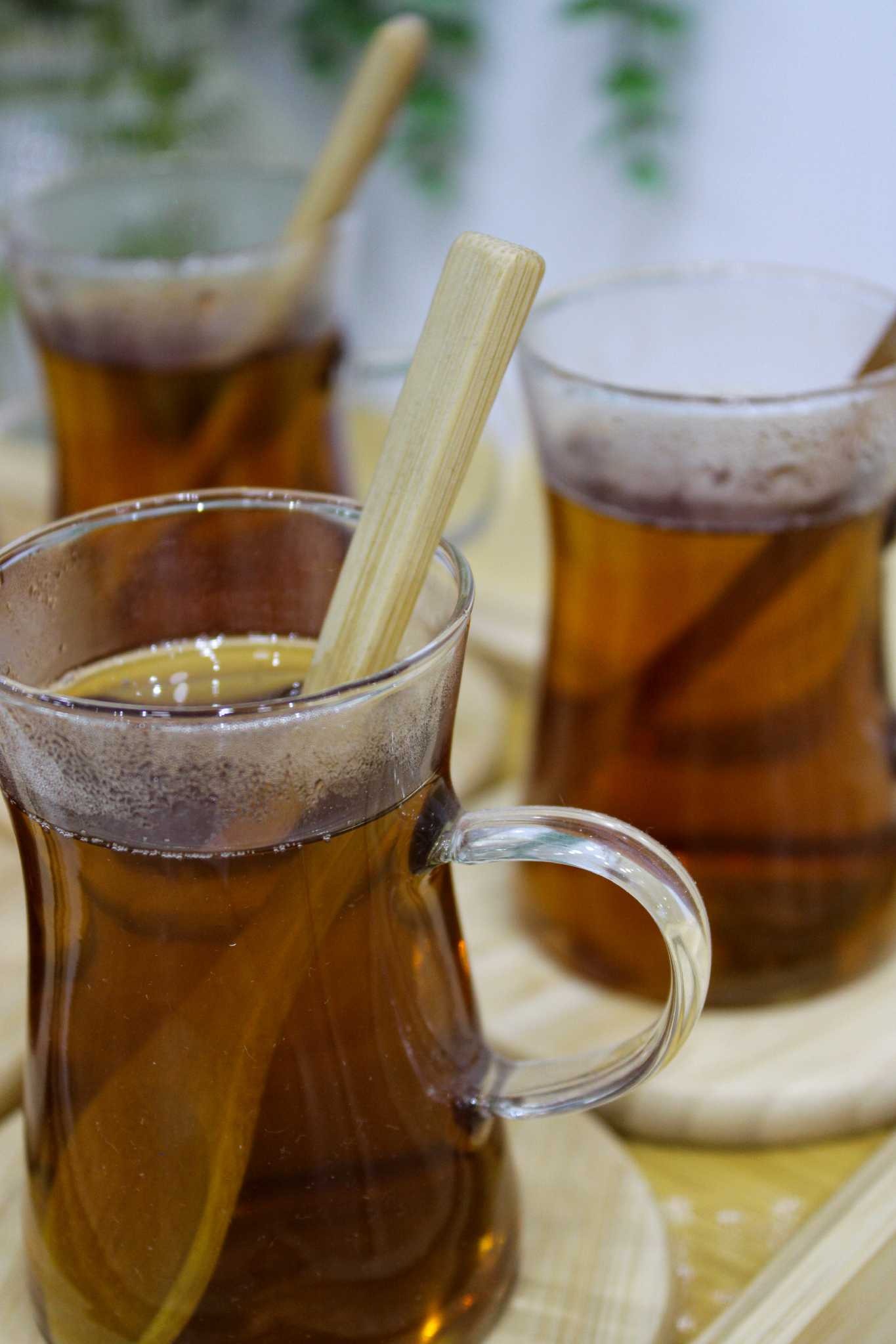 ست چای خوری کمر باریک با سینی بامبو