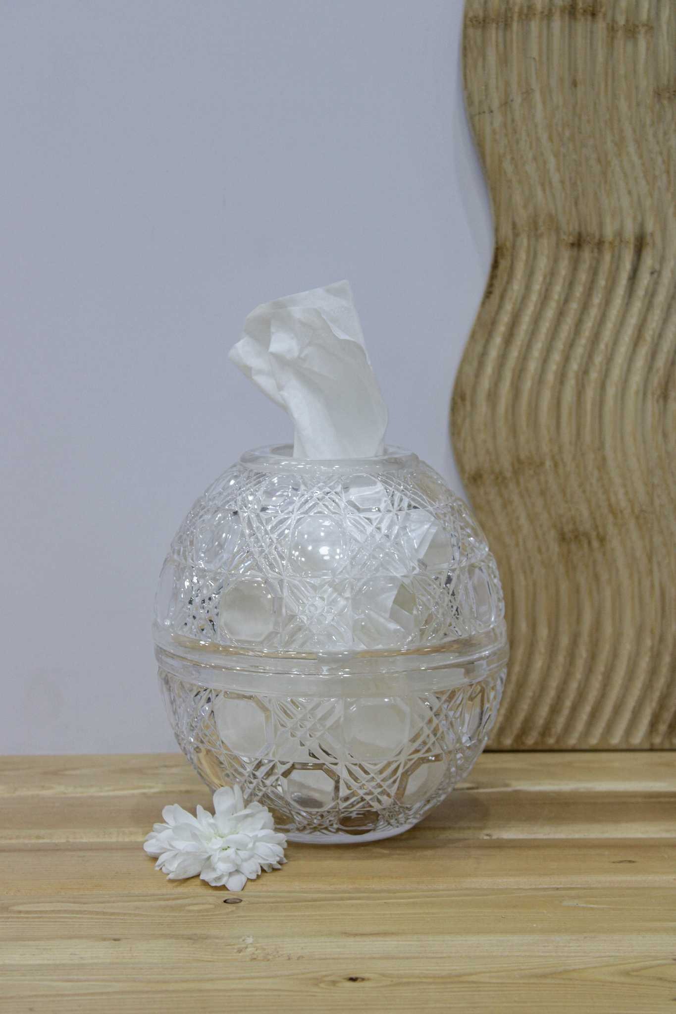 جا دستمال کریستال گوی