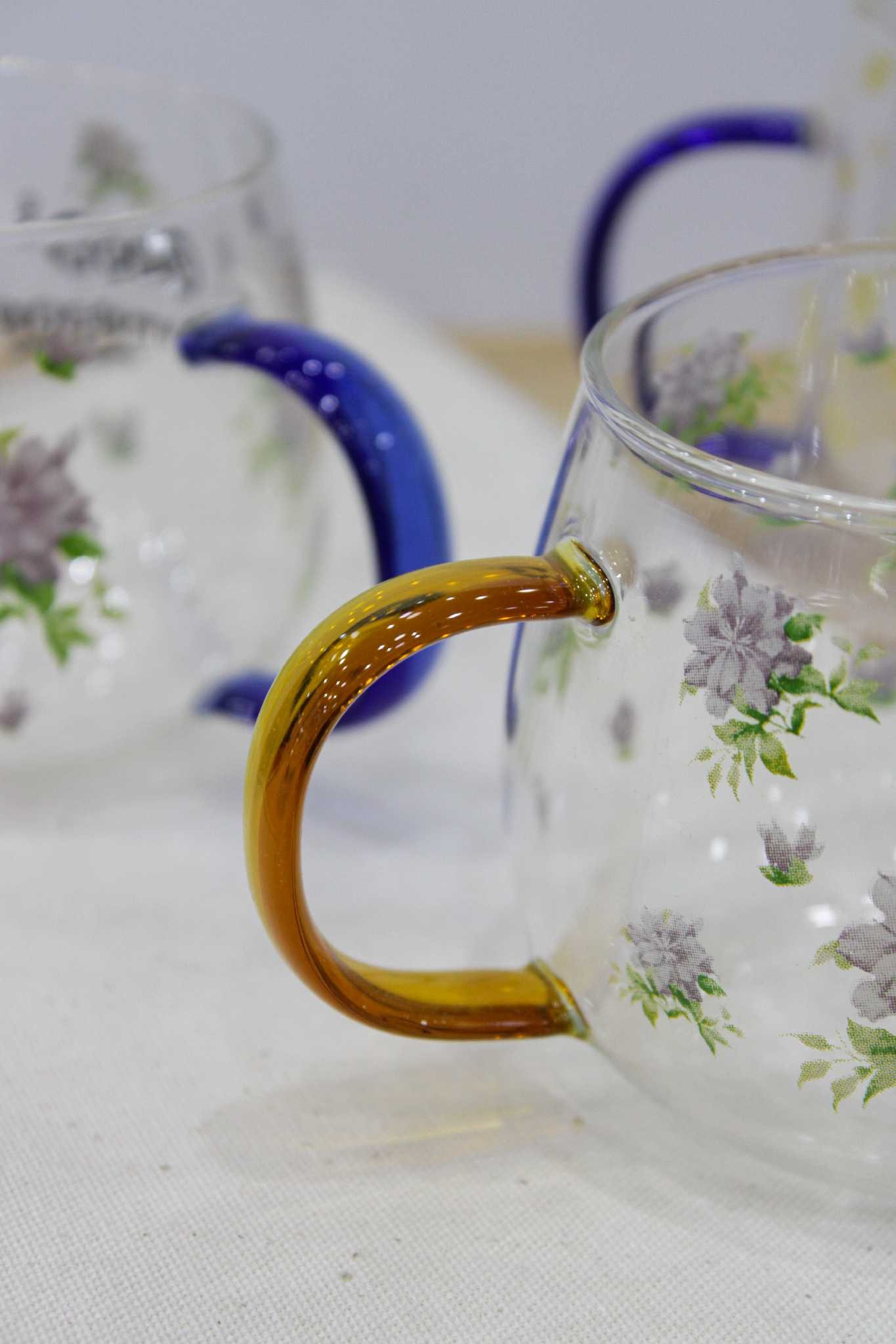 لیوان پیرکس گلدار گود مرنینگ