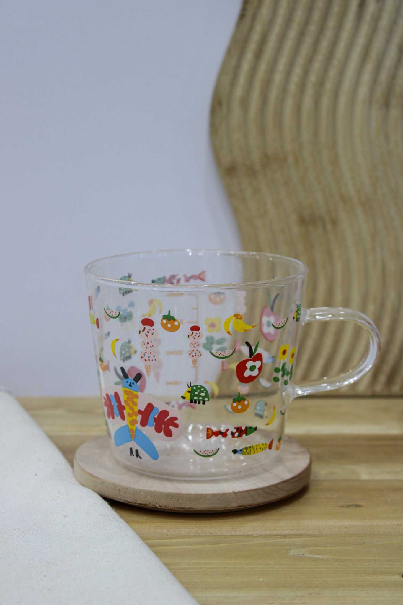 لیوان پیرکس میوه ای